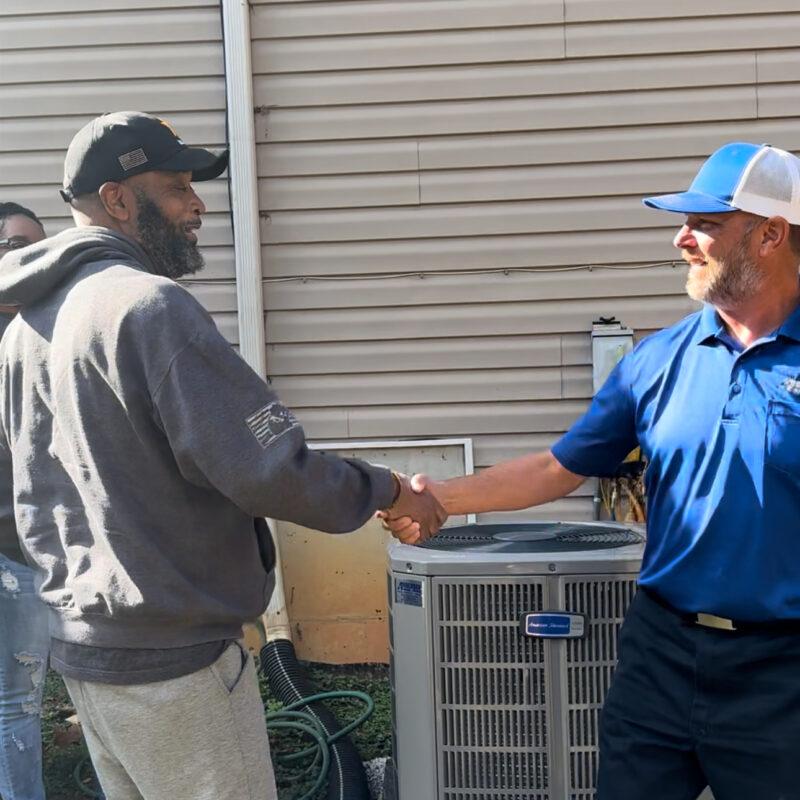 A Charlotte service visit after a free online HVAC estimate.
